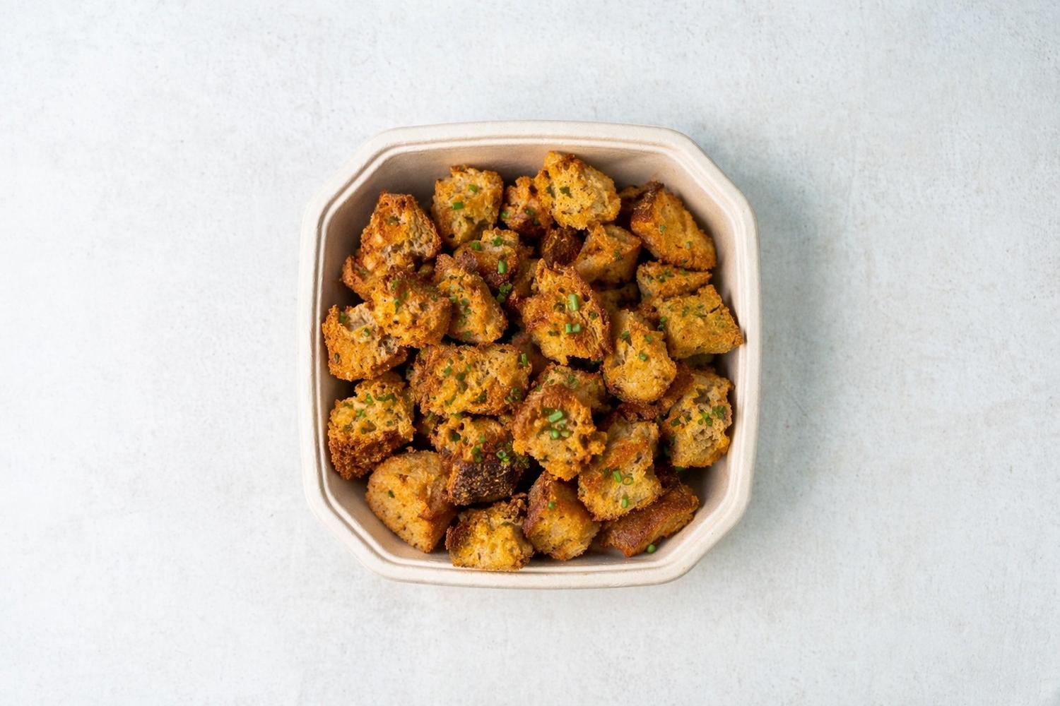 Mustard & Chive Croutons