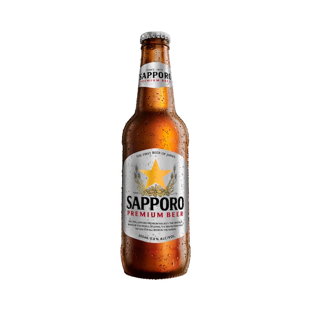 Sapporo Premium Beer - 24 x 355ml Bottles