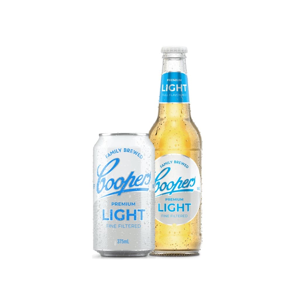 Coopers Premium Light - 24 x 355ml Bottles