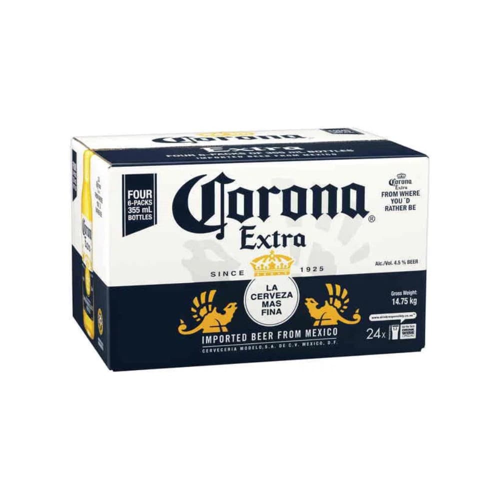 Corona Extra Beer - 24 x 355ml Bottles