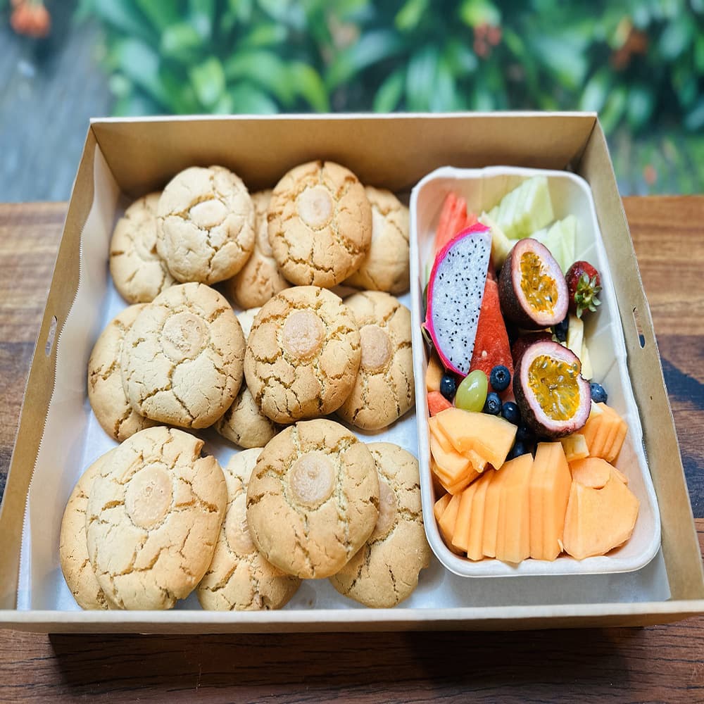 Homemade Cookies and Side Fruit Slices