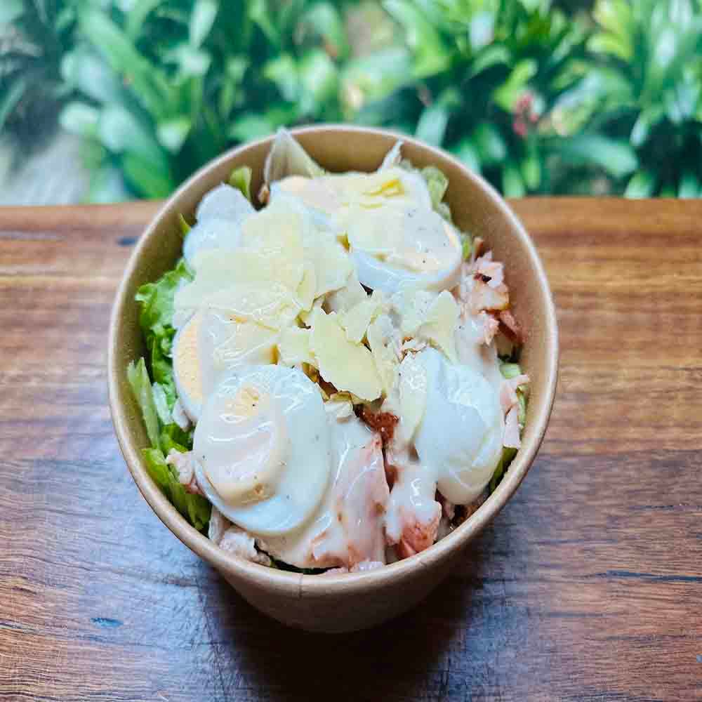 Individual Chicken Caesar Salad Bowls