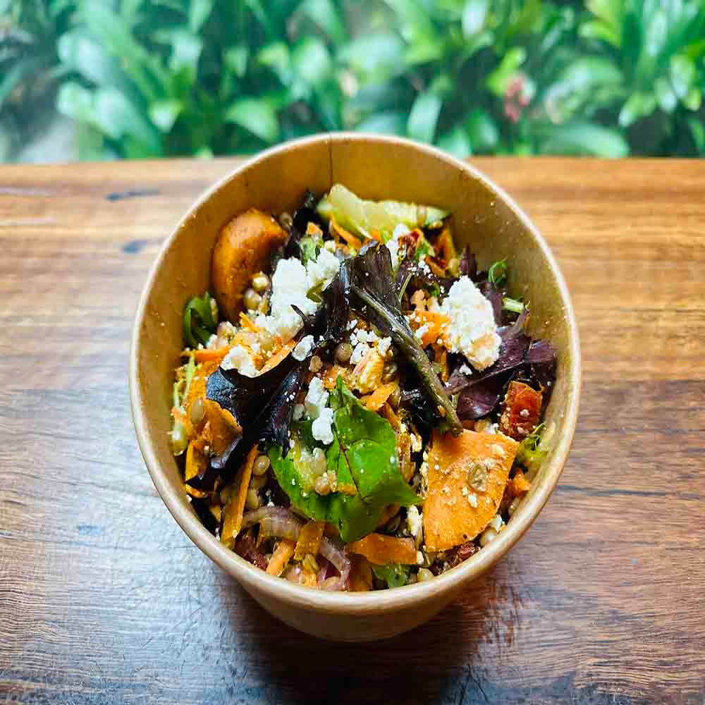 Individual Sweet Potato Lentil Salad Bowls