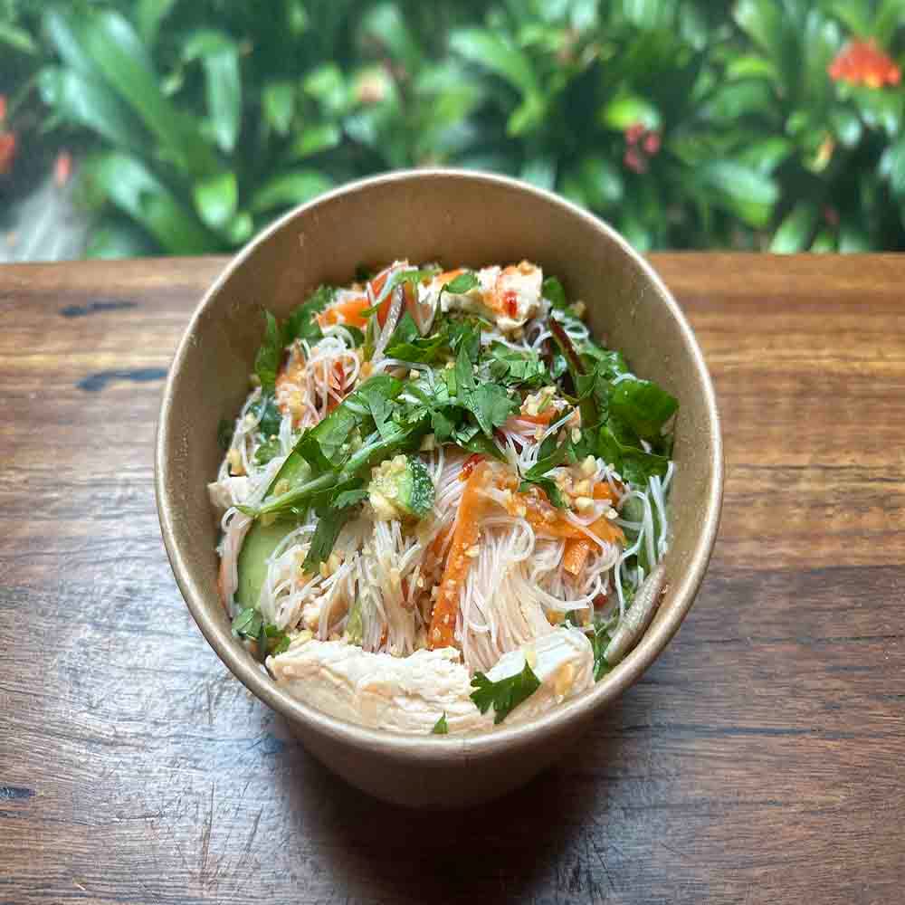 Vietnamese Chicken Rice Vermicelli Salad Bowl