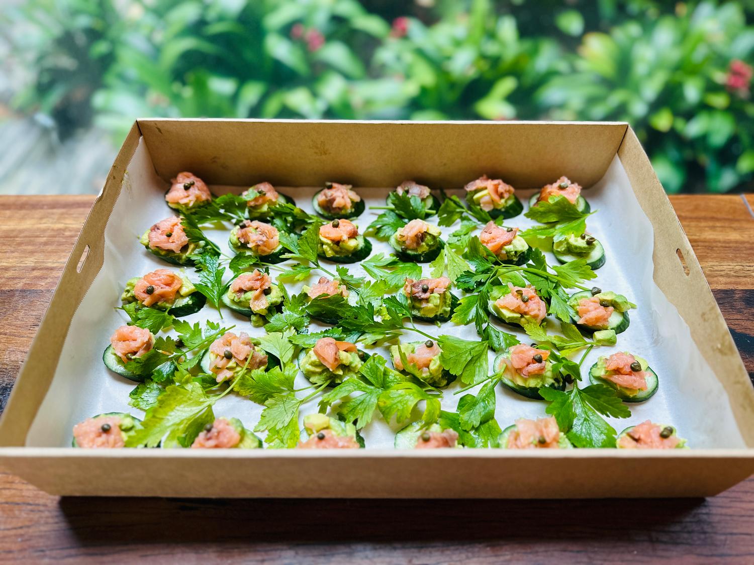 Smoked Salmon, Creamed Avocado Roulade
