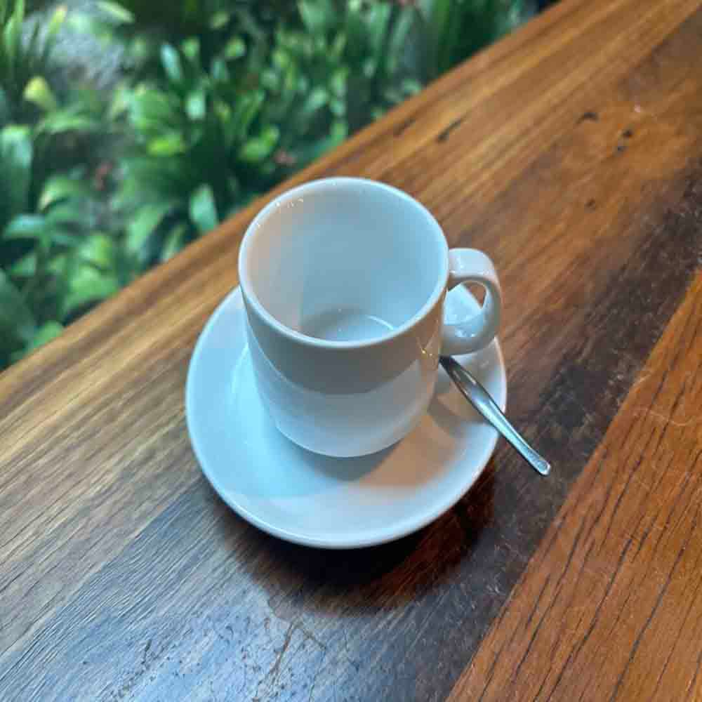 Non-Disposable Cup, Saucer & Tea Spoon Set