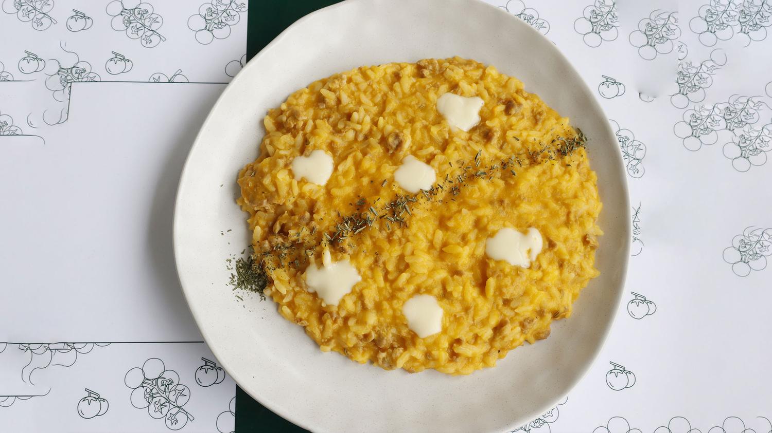 Pumpkin and Sausage Risotto Pasta