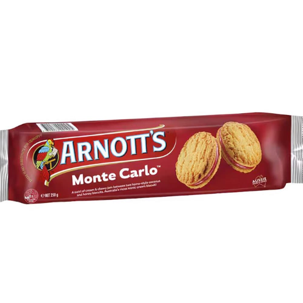 Arnotts Creme Filled Monte Carlo 250g