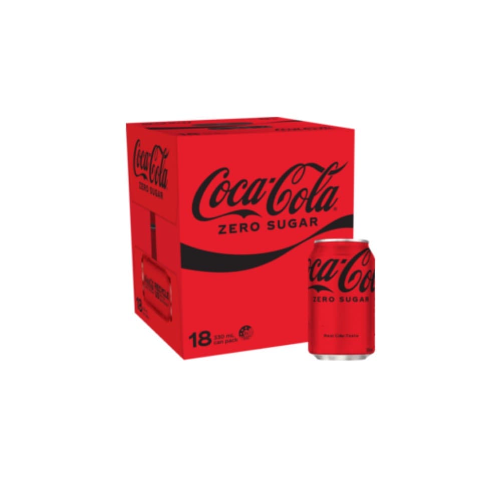 Coca Cola Coke Zero Sugar 330ml, 18 Pack