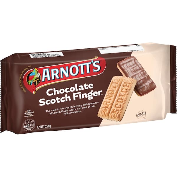 Arnotts Chocolate Scotch Finger Biscuits 250G 