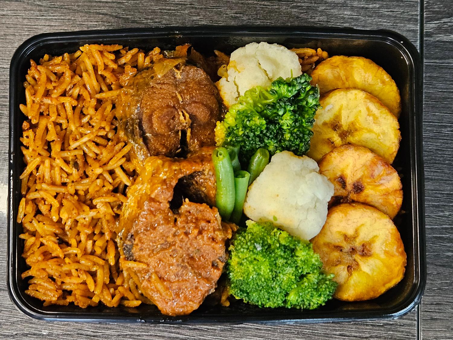 Jollof Rice - Mackerel Fish