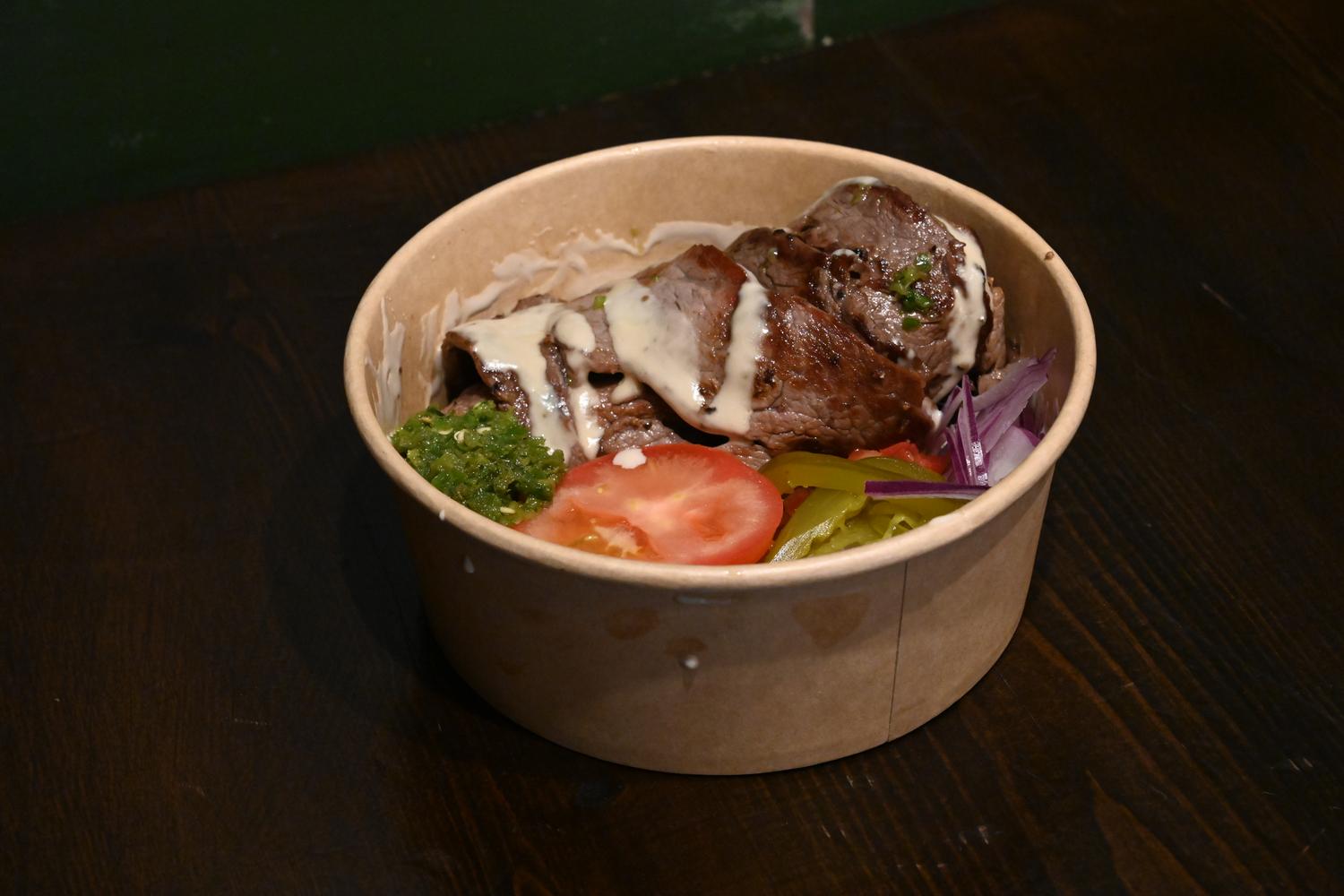 OUT-OF-THE-PITA: Rib-Eye Minute Steak Plate