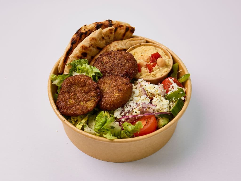 Courgette Souvlaki Salad Bowl