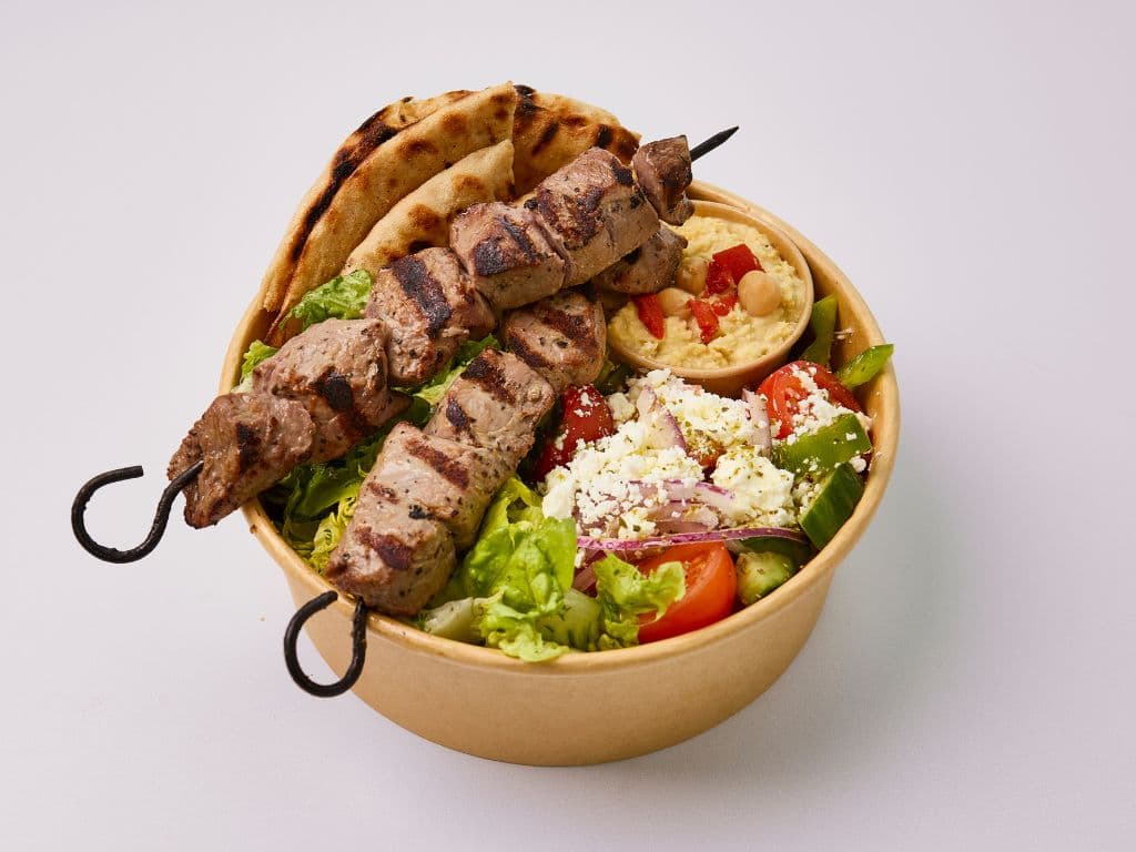 Lamb Souvlaki Salad Bowl