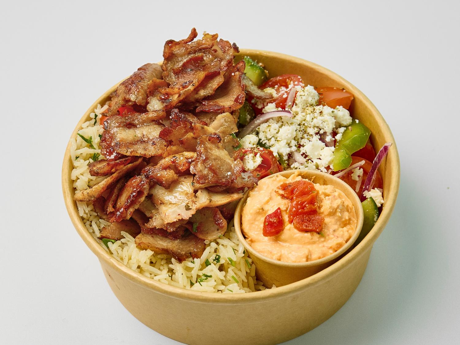 Chicken Gyros Rice Bowl