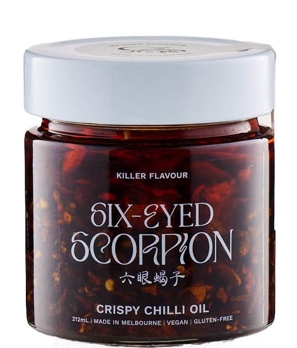 Six-Eyed Scorpion, Crispy Chilli Oil, 210ml