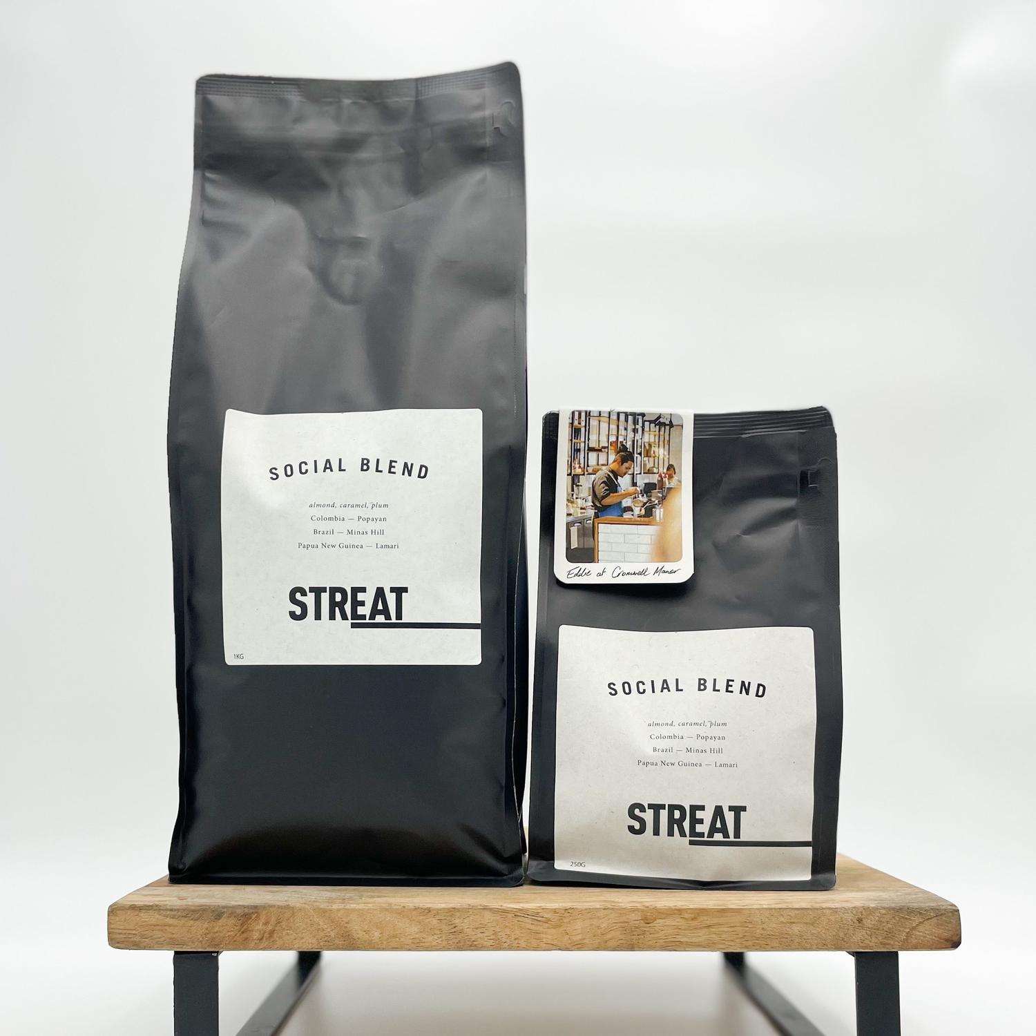 STREAT, Social Blend Coffee Whole Beans, 1KG
