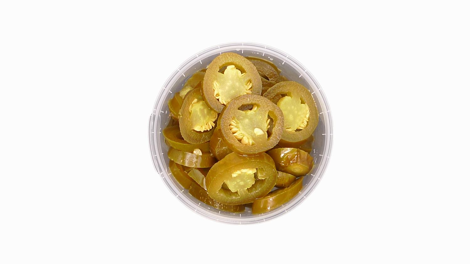 Large Pot of Pickled Jalapeños