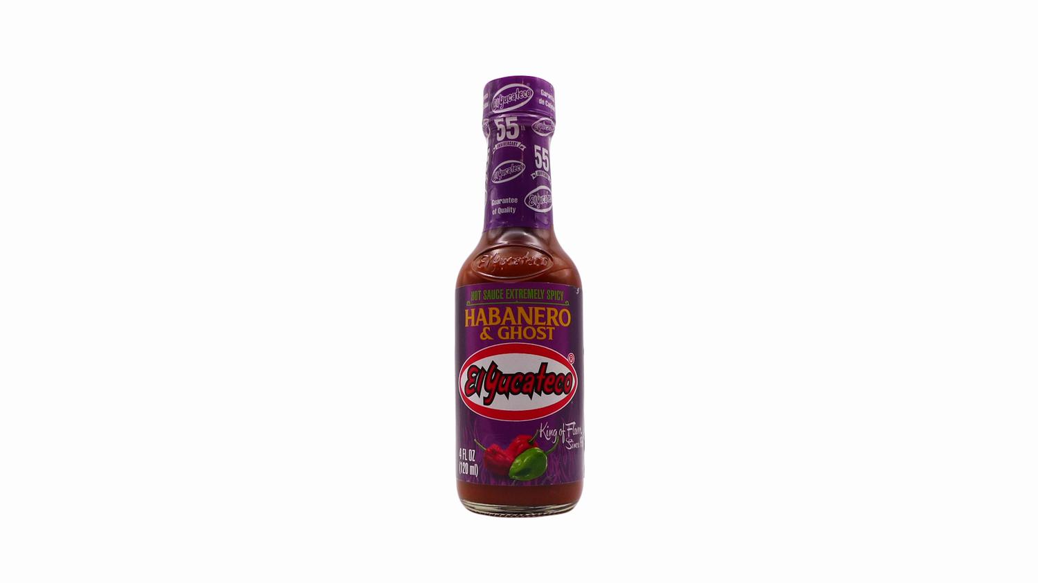 Bottle of El Yucateco Habanero & Ghost Chilli