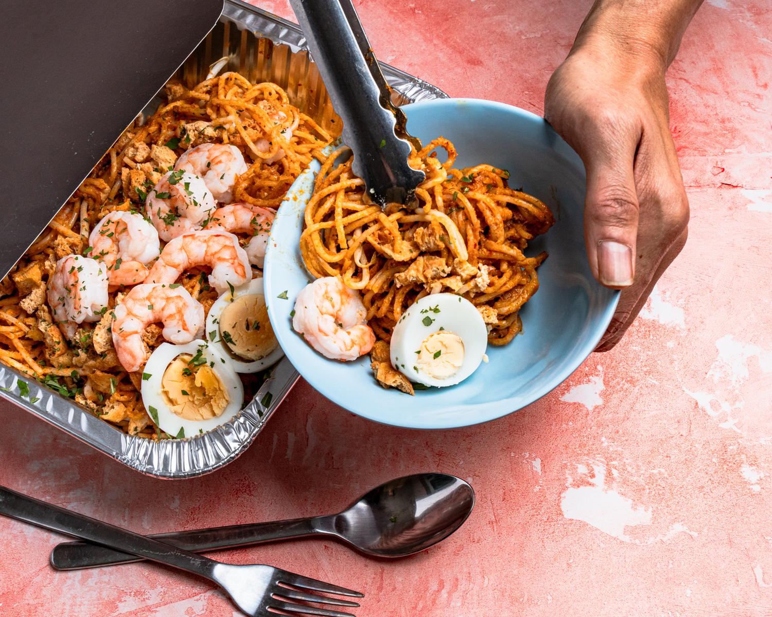 Fried Laksa (with Sambal) Platter