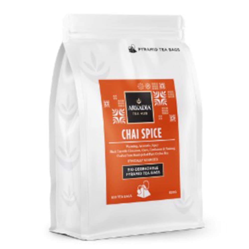 Arkadia Chai Spice Pyramid Tea Bags, 100 Pack