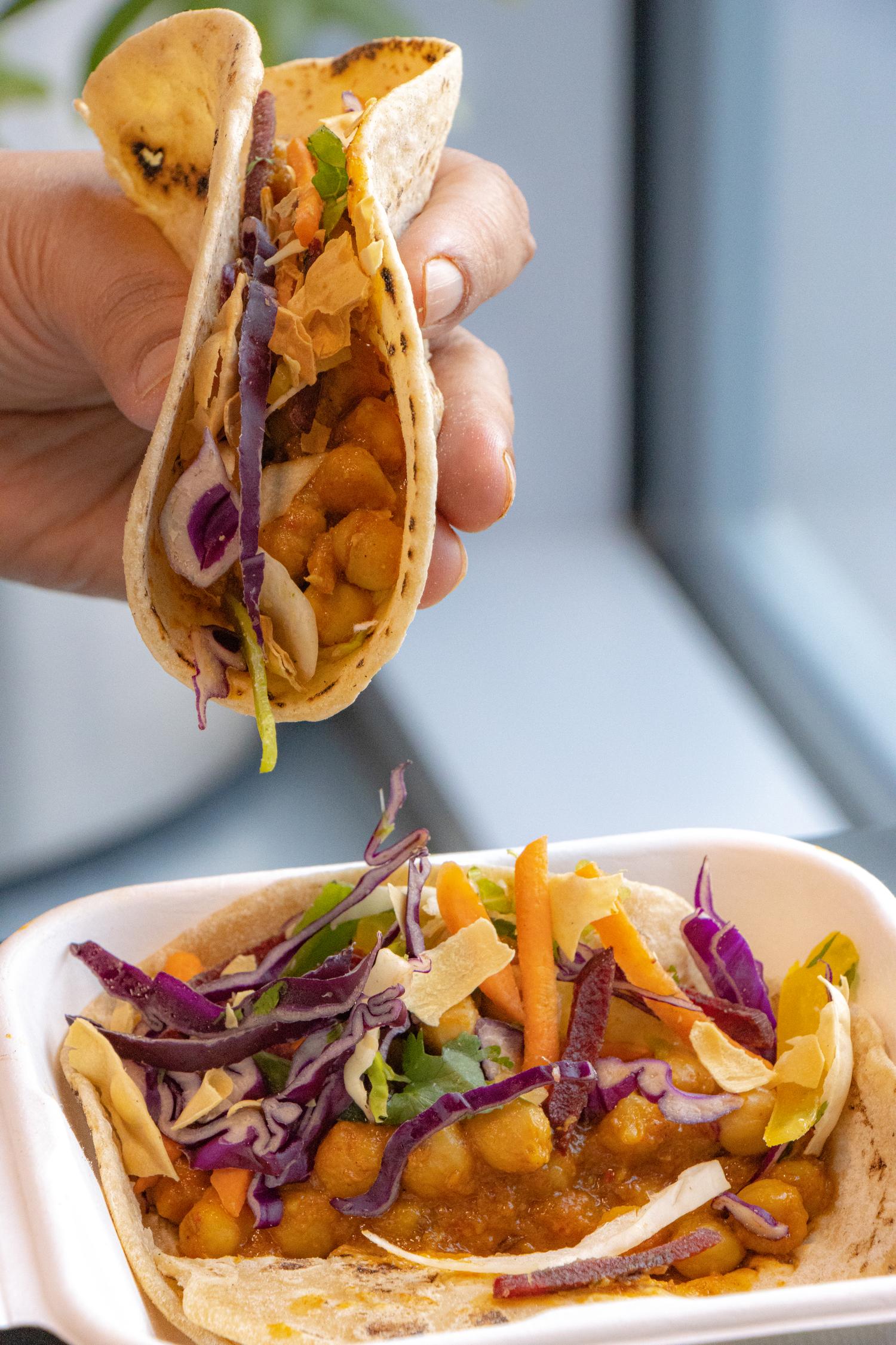 Cheeky Chicken Roti Taco