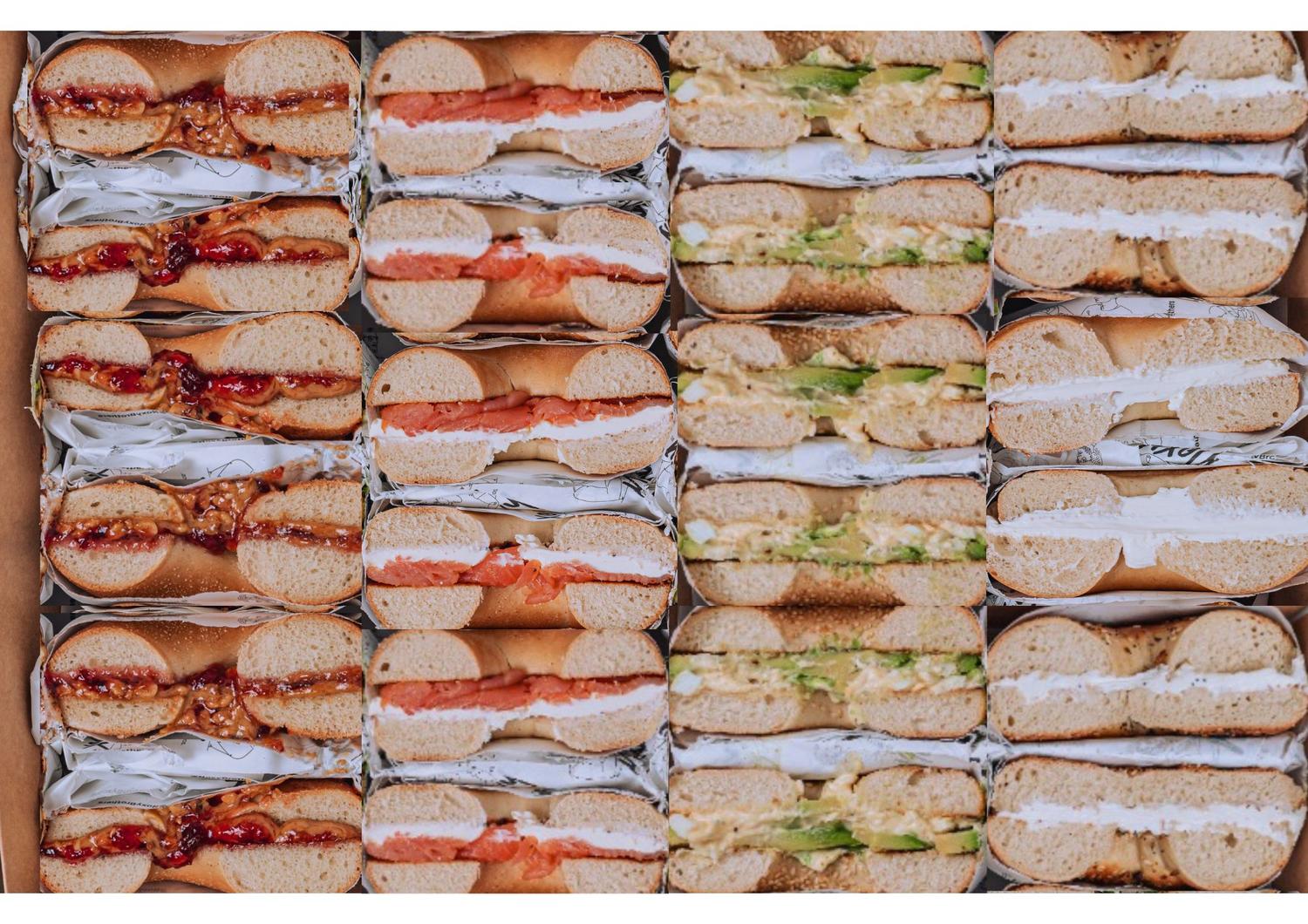 Breakfast Bagel Box for 12