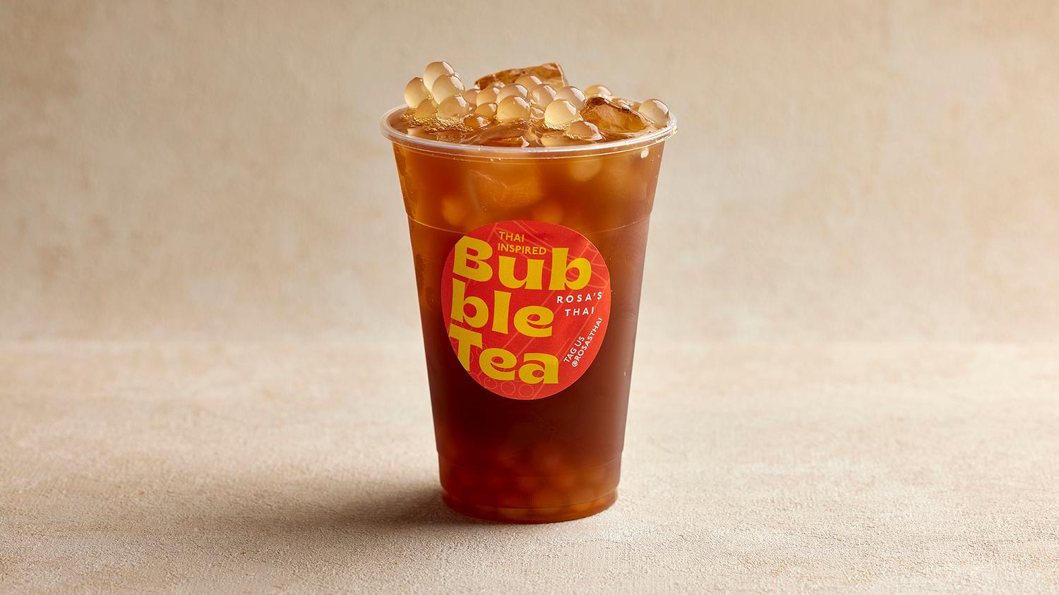 Thai Lemon Iced Tea with Lychee Bubbles