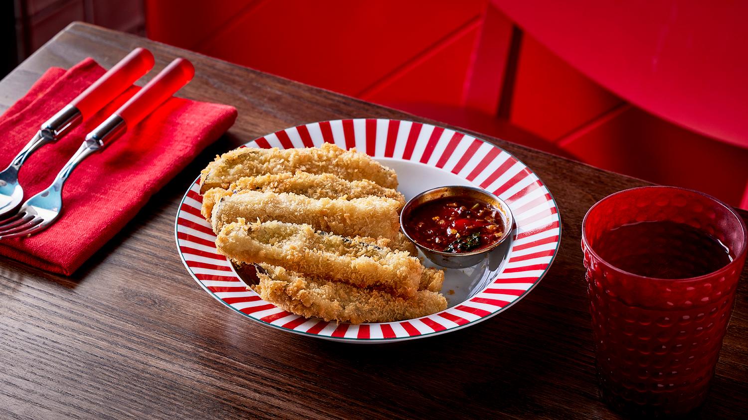 Crispy Pad Cha Aubergine