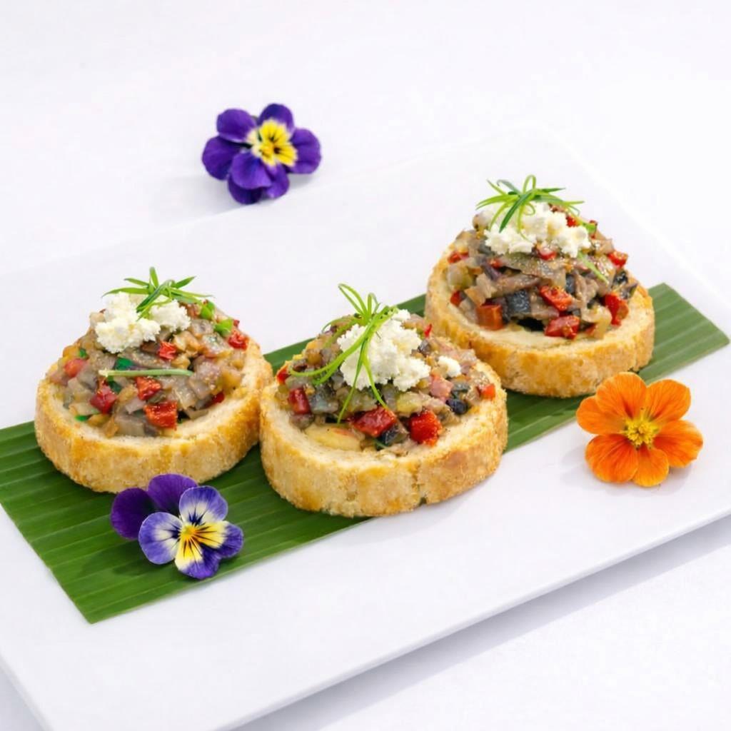 Anchovy & Hummus Crostini