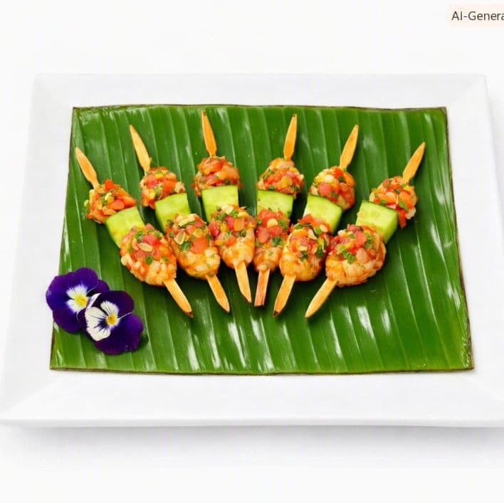 Gluten Free Creole Seasoned Prawn Skewers