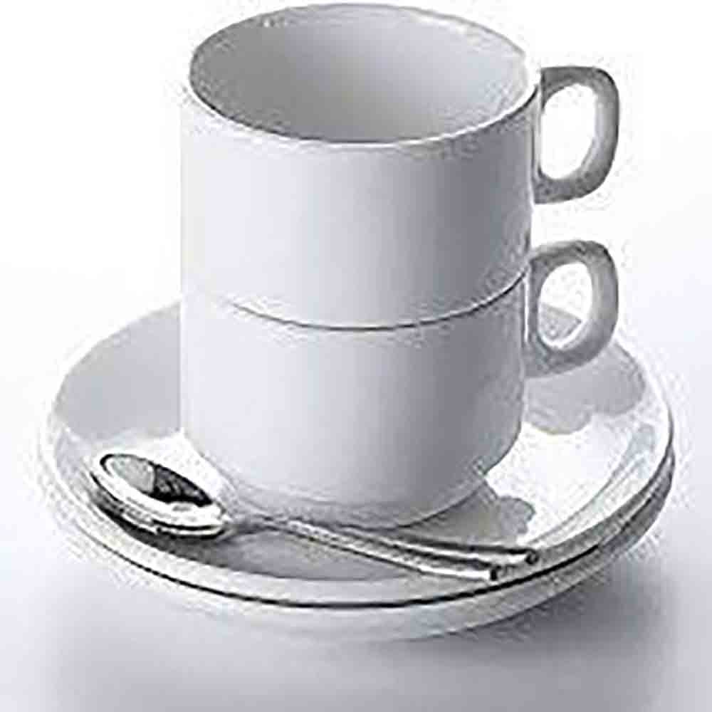 Ceramic Coffee Set - Cup, Saucer and Teaspoon