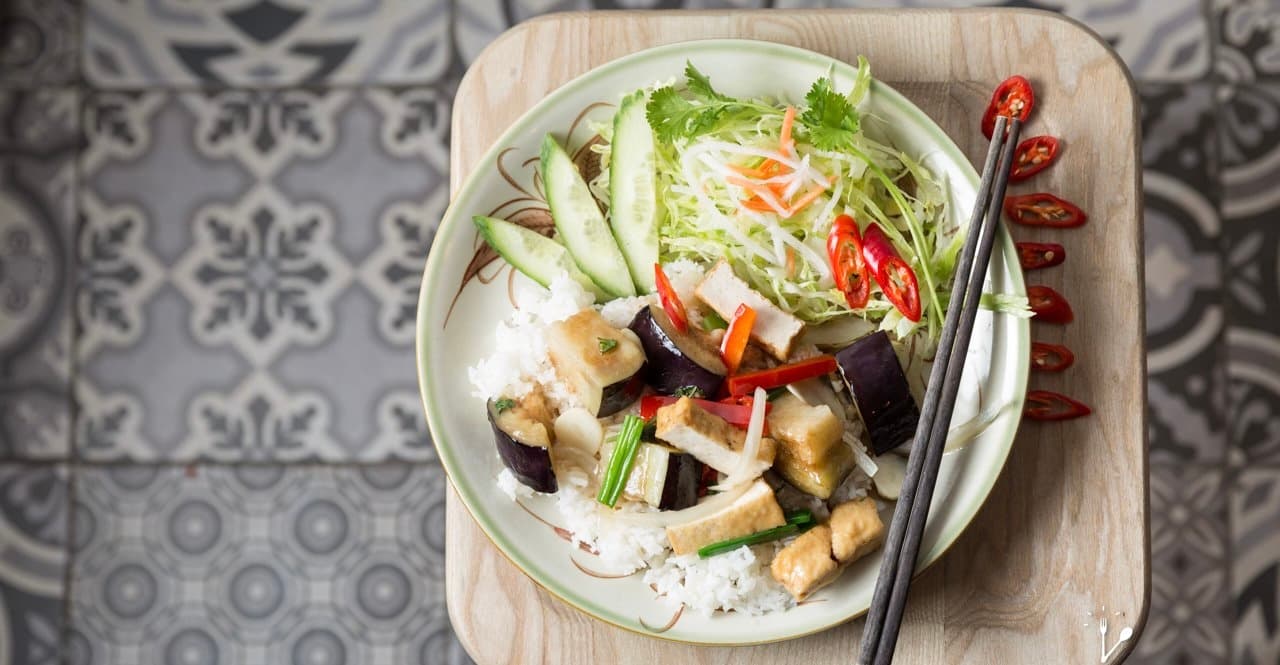 Vegan Tofu & Aubergine Rice