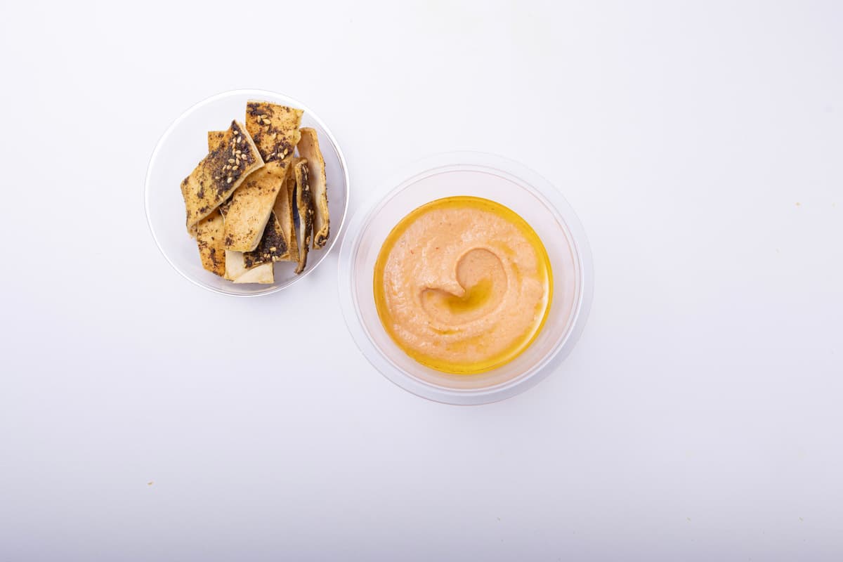 Spicy Hummus and Za'atar Crackers