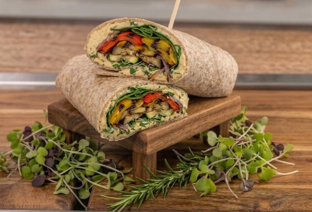 Hummus & Grilled Vegetable Wrap