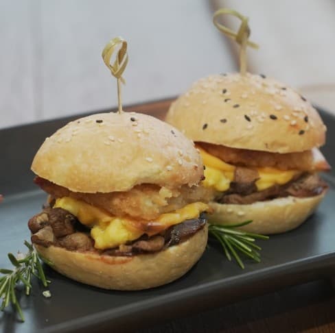 Mushroom & Egg Breakfast Slider 