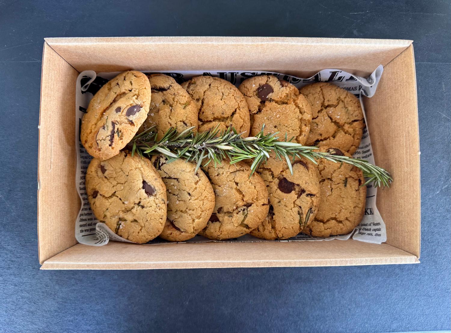 Choc Chip Rosemary Cookies 