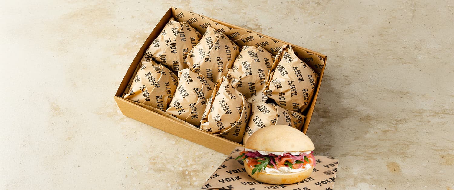 Salmon & Cream Cheese Bap platter