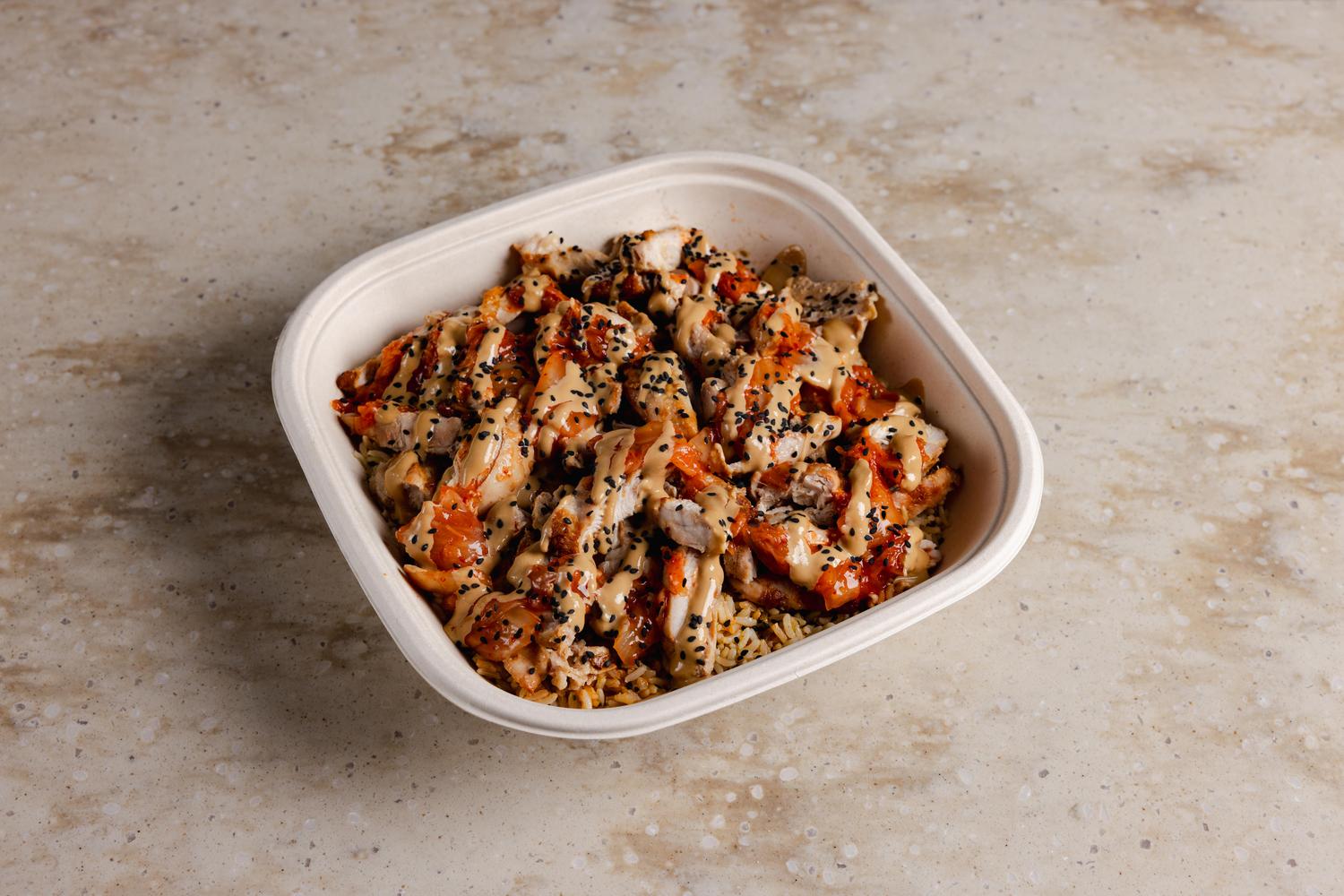 Kimchi Chicken Rice Platter