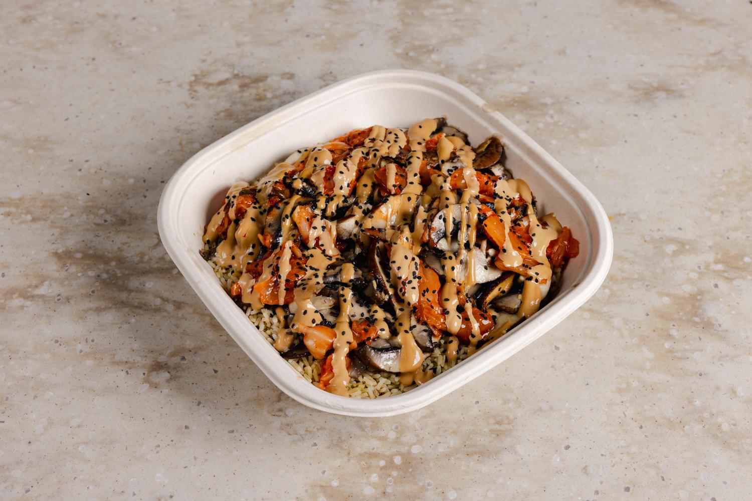 Kimchi Shroom Rice Platter