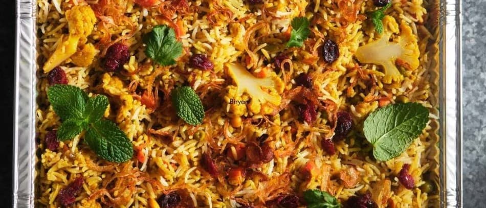 Paneer Biryani Platter (V) - for 6 or 12