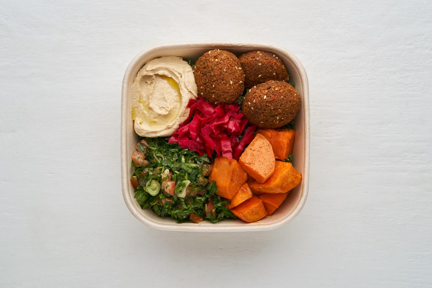 Falafel Sweet Potato & Kale Bowl
