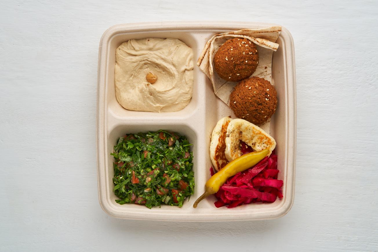 Falafel-Halloumi Mezze Box