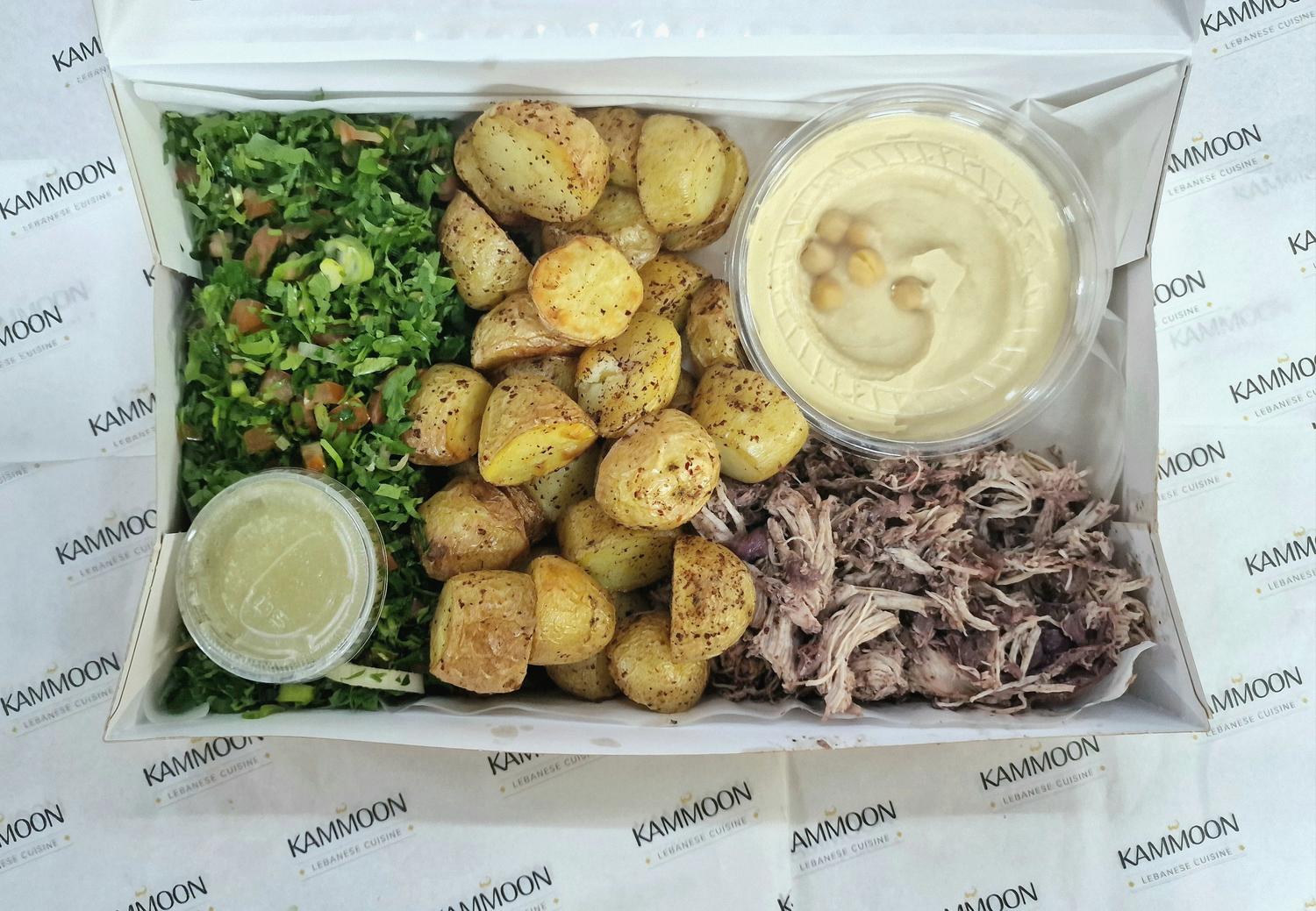 Sharing Salad Platter Spiced Pulled Lamb