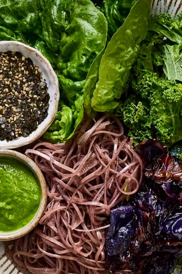 Green Goddess Noodles Platter
