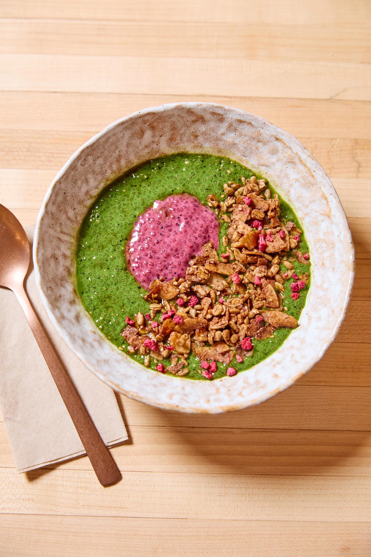 Matcha chia pot