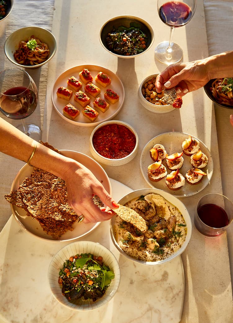 Housemade crackers and dips