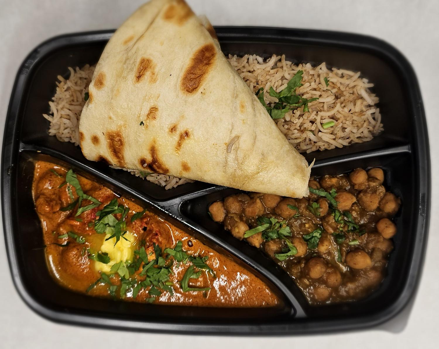 Mealbox, Butter Chicken and Punjabi Choley