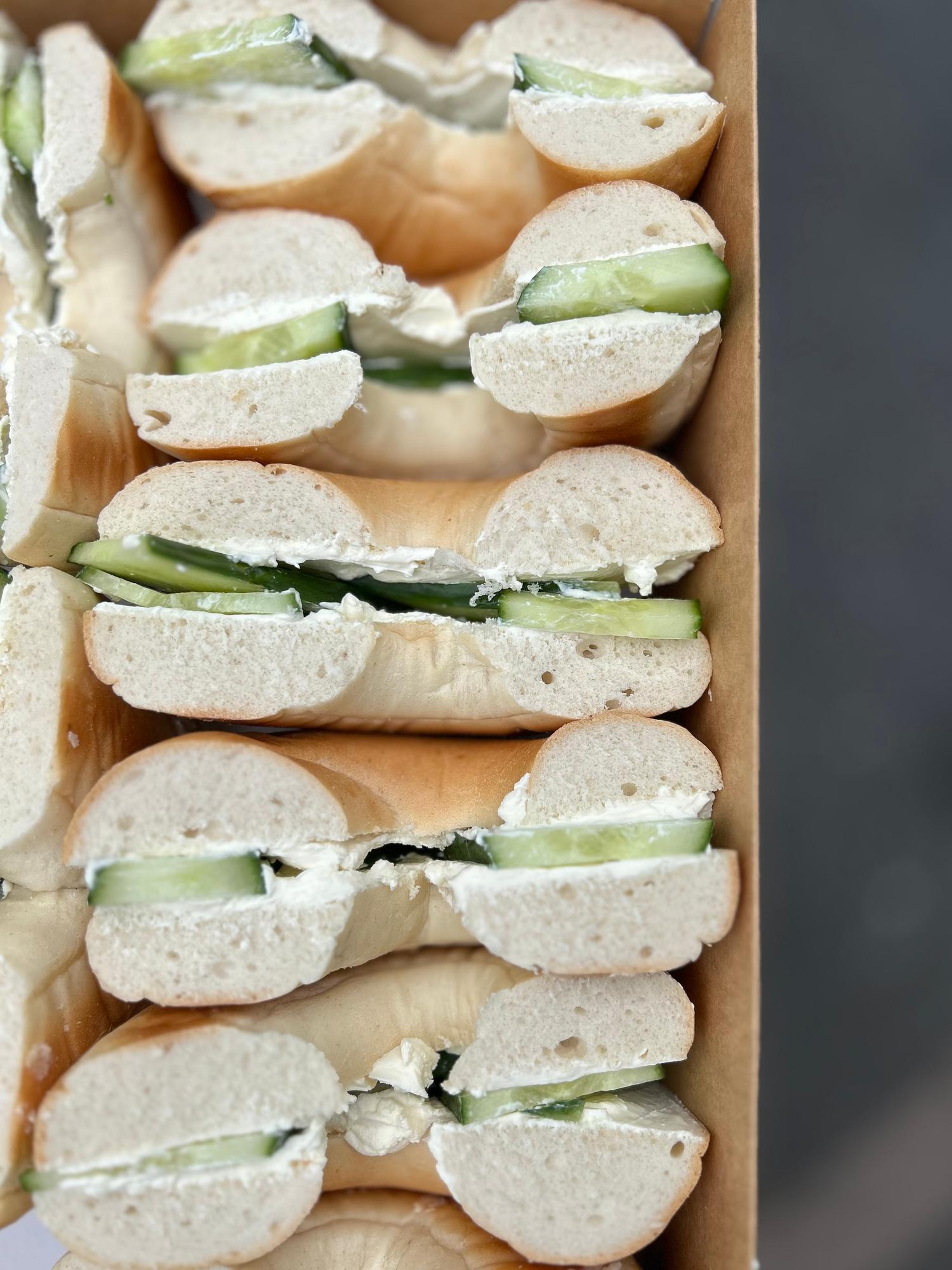 Vegan Cream Cheese & Cucumber Bagel 