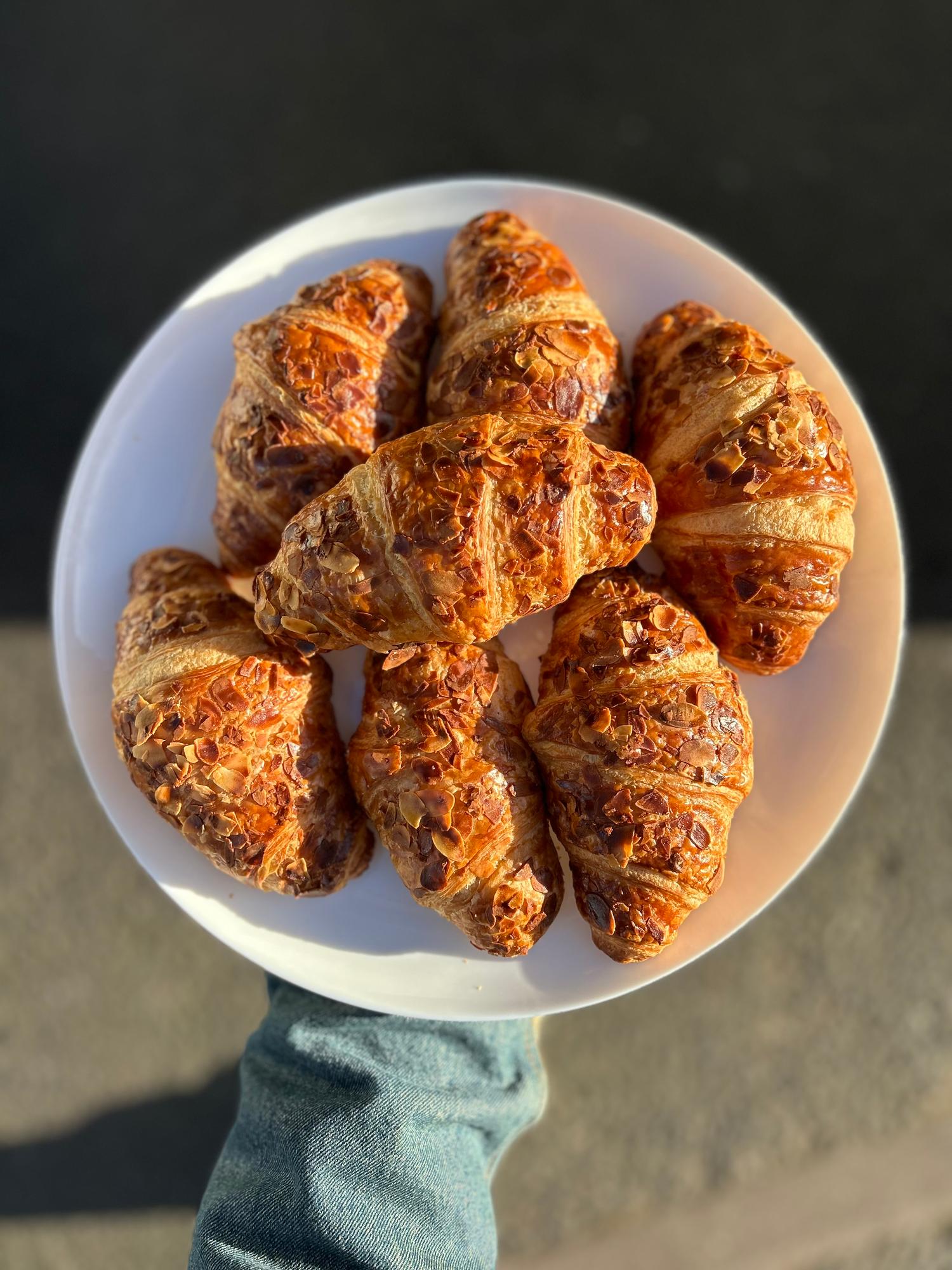 Platter of Almond Croissants 